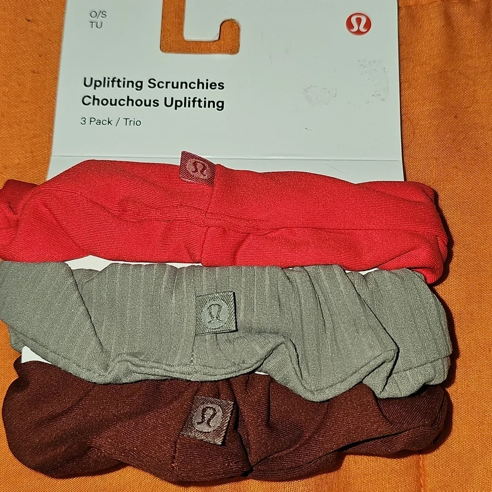 Lululemon Uplifting Scrunchies 3 Pack!! Gorgeous! LURD/ROWD/WSHG! RARE!